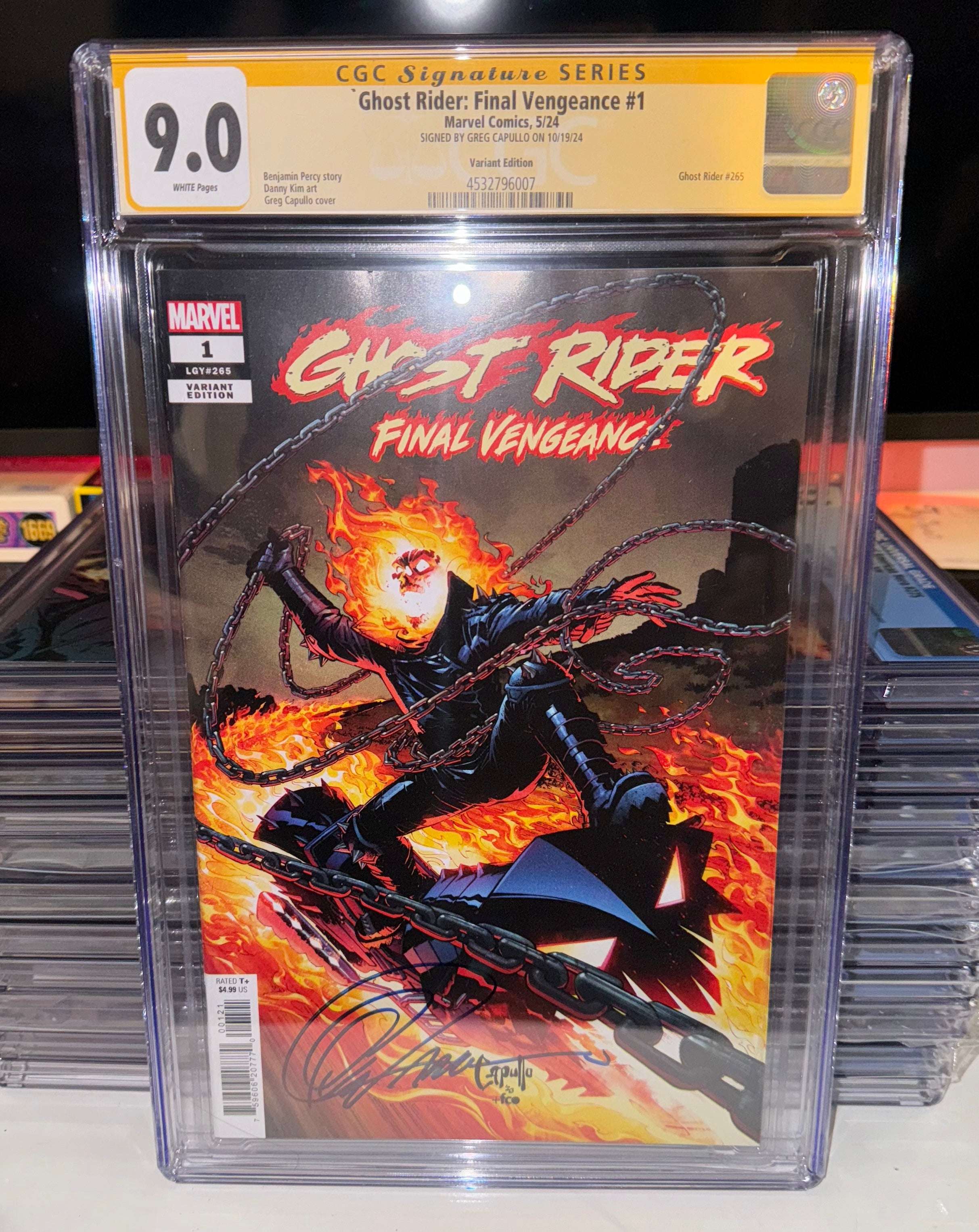 Ghost Rider Final Vengeance #1 CGC 9.0 sig Greg Capullo